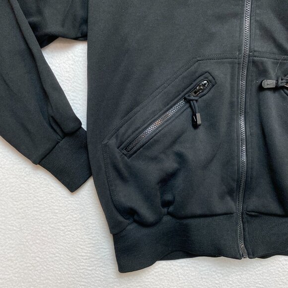 VINTAGE Nike Track Jacket Mens M Black NIKE TOWN Swoosh Full Zip Jacket 90s - Picture 4 of 11